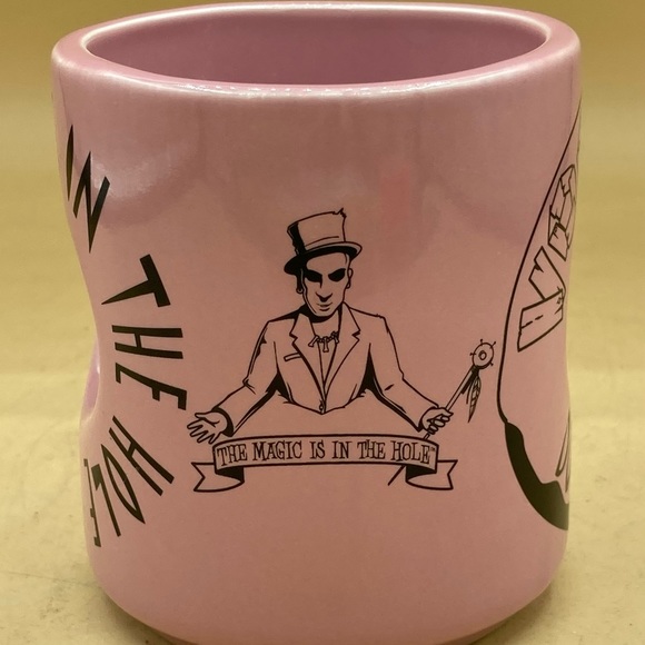Voodoo Doughnut Donut Pink Coffee Mug The Magic Is In The Hole 4” #2 - Picture 7 of 11